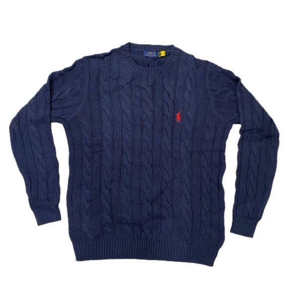 Ralph Lauren Other - NWT Polo Ralph Lauren Mens Cable-Knit Cotton Sweater Color Navy Size S, M, L